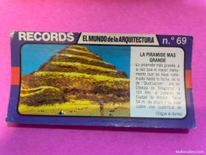 Colecionismo Cromos antigos: Cromo BIMBO. Records. El mundo arquitectura. Nº 67. Pirámide más grande del mundo. tdkc1